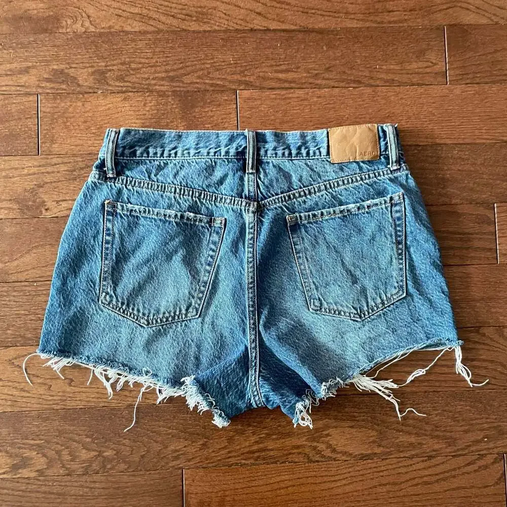 Aeropostale Boyfriend Short Distressed Denim Shorts
